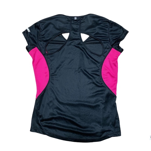 BCG Women Activewear Racerback Cut Out Work Out Short Sleeve Top Size S - Picture 2 of 13